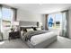 Inviting main bedroom with plush bedding, two nightstands, and a large window with a view at 548 Zinfandel Dr, Daytona Beach, FL 32117
