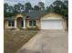 Charming single-story home featuring a two-car garage, well-manicured lawn, and inviting architectural details at 701 Twin Lake Ave, Deltona, FL 32738