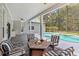 Outdoor patio with fire pit and screened-in pool, perfect for relaxing and entertaining at 830 Miami Springs Dr, Longwood, FL 32779