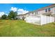 Spacious backyard with a white picket fence at 9069 Shepton St, Orlando, FL 32825