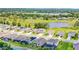 This aerial view highlights the community's charming mix of homes, serene ponds, and landscaped surroundings at 10249 Spring Lake Dr, Clermont, FL 34711