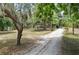Long, scenic driveway leading to a beautiful property with mature trees and lush greenery at 1090 Braddock Rd, Deltona, FL 32725