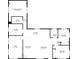 Detailed floor plan showcasing layout of bedrooms, bathrooms, kitchen, and living areas at 1090 Braddock Rd, Deltona, FL 32725