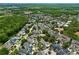 Beautiful aerial view of a residential community with mature trees, manicured lawns, and sidewalks at 1101 Rush Ct, Celebration, FL 34747