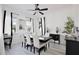 Elegant dining room featuring modern black and white decor, perfect for hosting dinner parties at 1101 Rush Ct, Celebration, FL 34747
