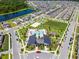 Gorgeous aerial view of community pool, playground, sport courts, and stunning homes in a well-maintained neighborhood at 11631 Mystery Ln, Orlando, FL 32832