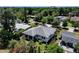 Aerial view showcasing the home's expansive layout, manicured lawn, and convenient location at 1821 Windsor Dr, Winter Park, FL 32789