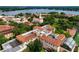 Aerial view highlighting the architectural details of campus buildings with lush greenery, and landscaping at 1821 Windsor Dr, Winter Park, FL 32789