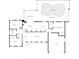Detailed floorplan showcasing the layout with pool, bedrooms, Gathering room and kitchen at 2 Pirates Cv, Ormond Beach, FL 32176