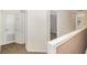 Hallway with carpet and view of doorway and a separate entrance on the left at 2110 Stockton Dr, Sanford, FL 32771