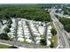 Aerial view showing location within community, with nearby highway access at 229 Rue De Fontaine, Tavares, FL 32778