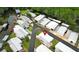 Aerial view showing location within community and close access to the water at 229 Rue De Fontaine, Tavares, FL 32778