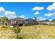 Large backyard showcasing the pool area, lanai, and a spacious lawn perfect for outdoor activities and entertaining at 2397 Albury Ave, Deltona, FL 32738