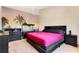Bedroom features Palm Tree Mural, aquarium, neutral colored carpet at 2397 Albury Ave, Deltona, FL 32738