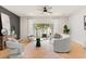 Elegant living room boasting modern furniture, light-colored walls, and hardwood flooring at 2949 Clever Ln, Winter Park, FL 32792