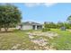 Well-maintained home exterior featuring a spacious yard and solar panels for energy efficiency at 38 Malauka Dr, Ocklawaha, FL 32179