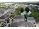 Beautiful aerial view of the neighborhood with a picturesque pond and fountain at 415 Old Farm Ln, Winter Springs, FL 32708