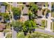 Aerial view showing the property's proximity to neighboring homes and street access, enhancing community feel at 4524 King Cole Blvd, Orlando, FL 32811