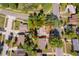 Aerial view of property and neighborhood, outlining property lines to show location within community at 4524 King Cole Blvd, Orlando, FL 32811