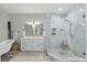 Bathroom boasts marble shower, dual sinks, soaking tub, creating an inviting spa-like retreat at 641 E Livingston St, Orlando, FL 32803