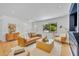 Cozy living room featuring hardwood floors, contemporary decor, and natural light at 107 Hilltop Dr, Longwood, FL 32750