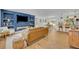 Spacious living room featuring a modern fireplace, hardwood floors and open concept design at 107 Hilltop Dr, Longwood, FL 32750