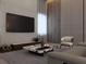 Stylish living room featuring contemporary furniture and large windows at 12818 Brunello Cir, Clermont, FL 34711