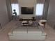 Stylish living room featuring contemporary furniture and large windows at 12818 Brunello Cir, Clermont, FL 34711