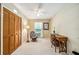 Cozy bedroom with ceiling fan, closet, and bright natural light at 134 Heron Bay Cir, Lake Mary, FL 32746