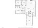 Floorplan featuring a primary bedroom, living room, dining room, kitchen, garage, patio, and laundry room at 134 Heron Bay Cir, Lake Mary, FL 32746
