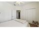 Bright bedroom features wood floors, a ceiling fan, and a closet at 14003 Sobrado Dr, Orlando, FL 32837