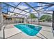 Beautiful screened pool offering a private backyard oasis at 15628 Hidden Lake Cir, Clermont, FL 34711