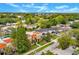 A high angle view of a multi-Gathering and single Gathering neighborhood, featuring mature trees and manicured lawns at 1745 Indiana Ave # J, Winter Park, FL 32789