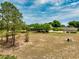 Wide aerial view of an estate home with a sprawling lawn, complemented by mature trees and a guesthouse at 17631 Vista Belle Ct, Montverde, FL 34756