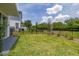 A home's backyard featuring a well-maintained lawn enclosed by a black metal fence, offering a secure outdoor space at 1915 Terrapin Rd, Ocoee, FL 34761