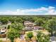 Aerial perspective of a residential area showcasing tree coverage and the neighborhood layout at 2571 Edmond Cir, Auburndale, FL 33823