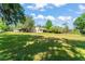 Large grassy backyard with a view of the house; perfect for playing and entertaining with beautiful, mature trees at 2827 Park Meadow Dr, Apopka, FL 32703