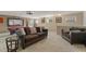 Relaxing basement with comfortable seating, a pool table, and stylish decor at 2827 Park Meadow Dr, Apopka, FL 32703