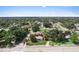 Aerial view of a home with a red outline, nestled within a lush, green neighborhood at 701 Lakeshore Blvd, St Cloud, FL 34769