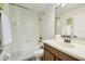 Bathroom featuring a single sink, a toilet, and a bathtub-shower combo with a clear curtain at 8989 Cuban Palm Rd, Kissimmee, FL 34747