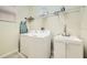 Functional laundry room with a washing machine, a sink, shelving, and a window at 8989 Cuban Palm Rd, Kissimmee, FL 34747