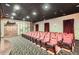 Large home theater with tiered seating, projector, and screen offers an immersive cinematic experience at home at 8989 Cuban Palm Rd, Kissimmee, FL 34747