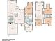 Detailed floor plan of the home showcasing layout of bedrooms, kitchen, living spaces, and garage at 10160 Mallard Landings Way, Orlando, FL 32832