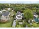 Aerial view of a beautiful home with private pool and lush greenery at 104 Cortland Ave, Winter Park, FL 32789