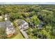 Aerial view of a beautiful home nestled amongst a canopy of trees at 104 Cortland Ave, Winter Park, FL 32789
