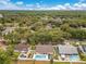 Aerial view showing the home, pool, and surrounding neighborhood at 1040 Big Oaks, Oviedo, FL 32765