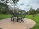 Community picnic area with seating, lush landscaping and water view at 14025 Fairway Island Dr # 335, Orlando, FL 32837