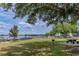 Lush green space with picnic tables, benches and docks, perfect for relaxing by the lake at 151 N Orlando Ave # 204, Winter Park, FL 32789