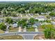 Aerial shot of homes in a neighborhood with mature trees, sidewalks, and well-maintained lawns at 1816 Haperon St, Apopka, FL 32703