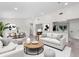 Bright, neutrally-toned open-concept living room and dining area with sleek flooring and modern furniture at 1816 Haperon St, Apopka, FL 32703